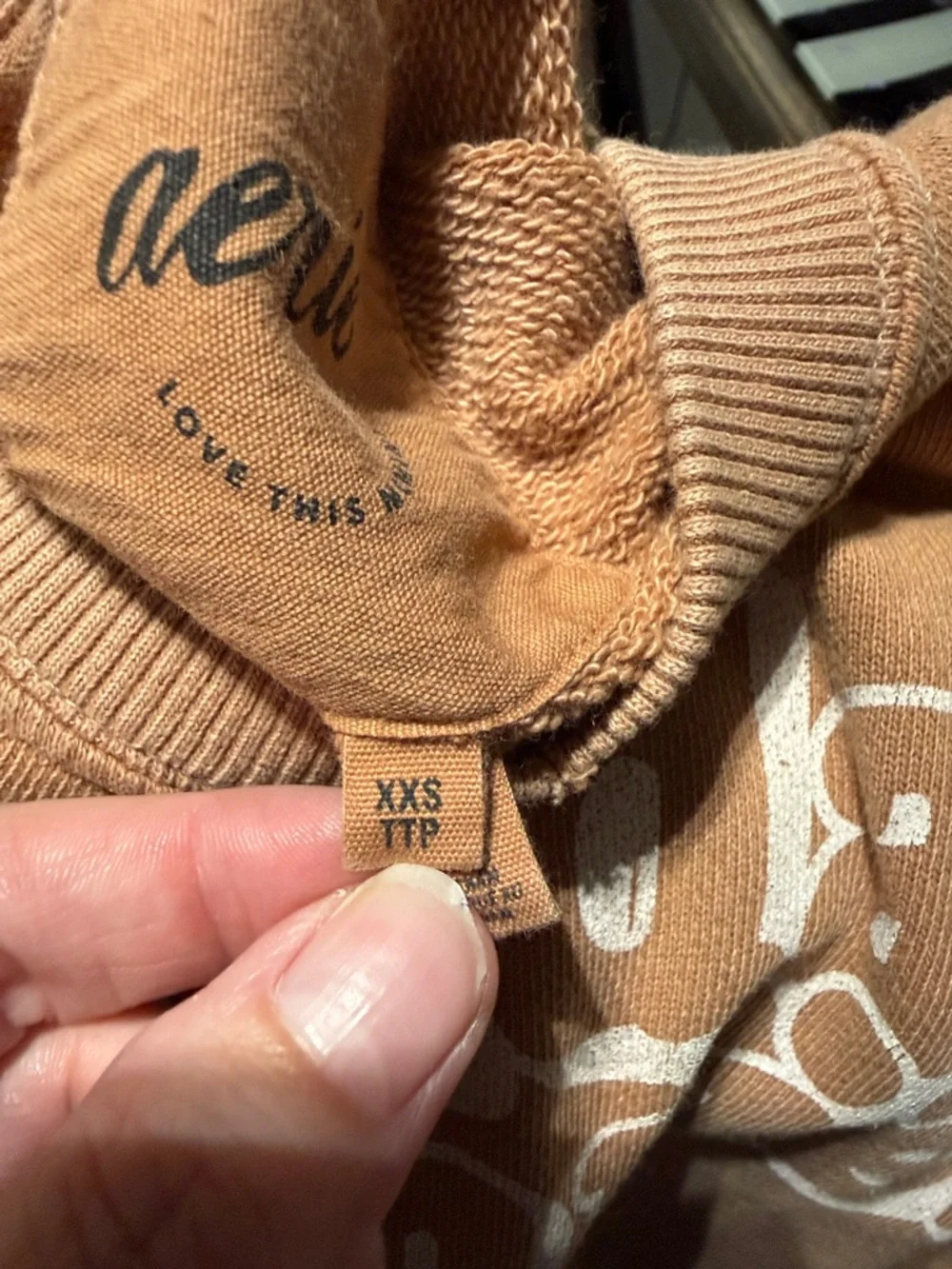 aerie Tan "Sunday Scaries" Pullover Sweatshirt - Picture 4 of 5